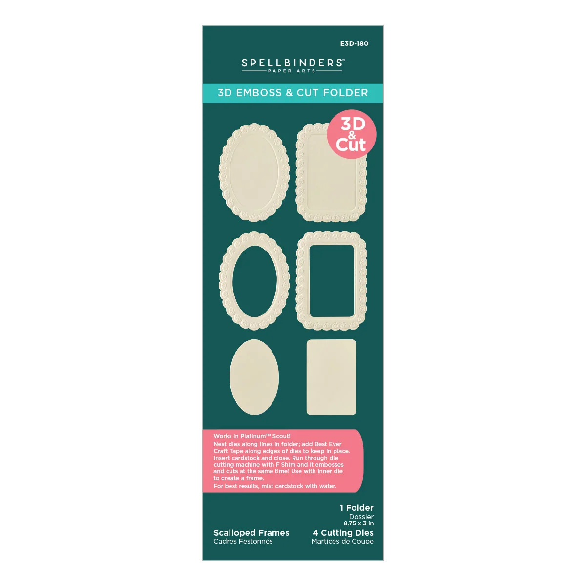 Spellbinders 扇貝邊框浮雕版刀模組 Scalloped Frames