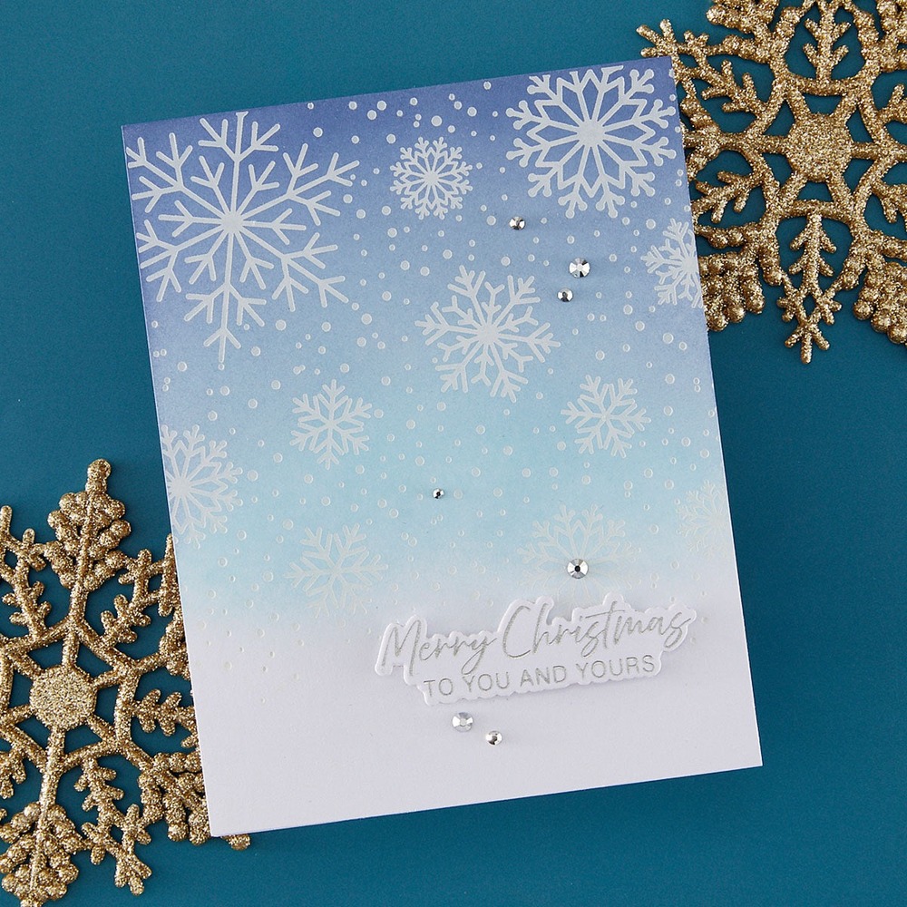 Spellbinders 冬日雪花祝福活版印刷燙金刀模組 Winter Peace