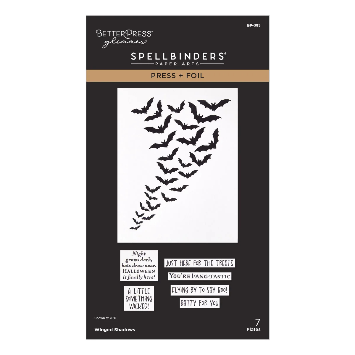 Spellbinders 蝙蝠群影活版印刷燙金版 Winged Shadows