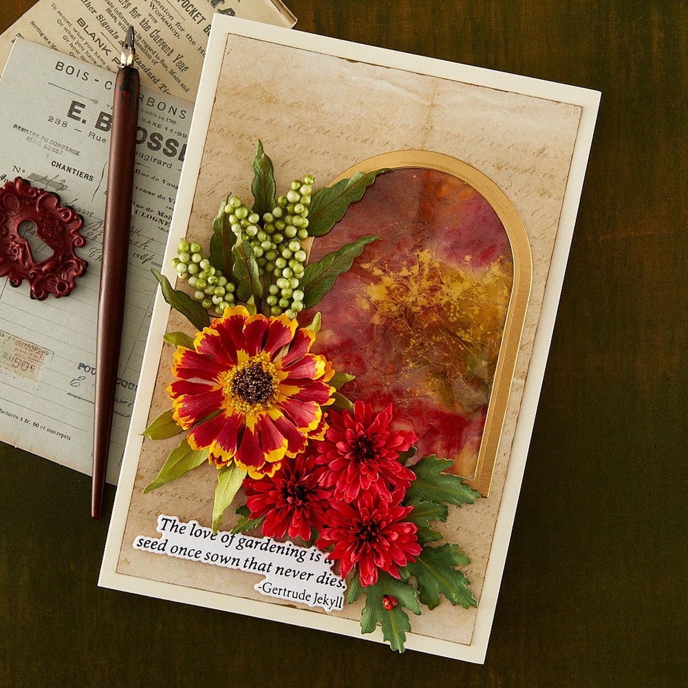 Spellbinders 堆心菊與瓢蟲立體花朵刀模組 Helenium and Ladybugs