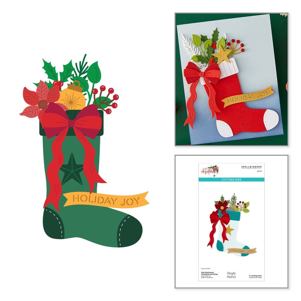 Spellbinders 復古聖誕襪刀模組 Christmas Stocking