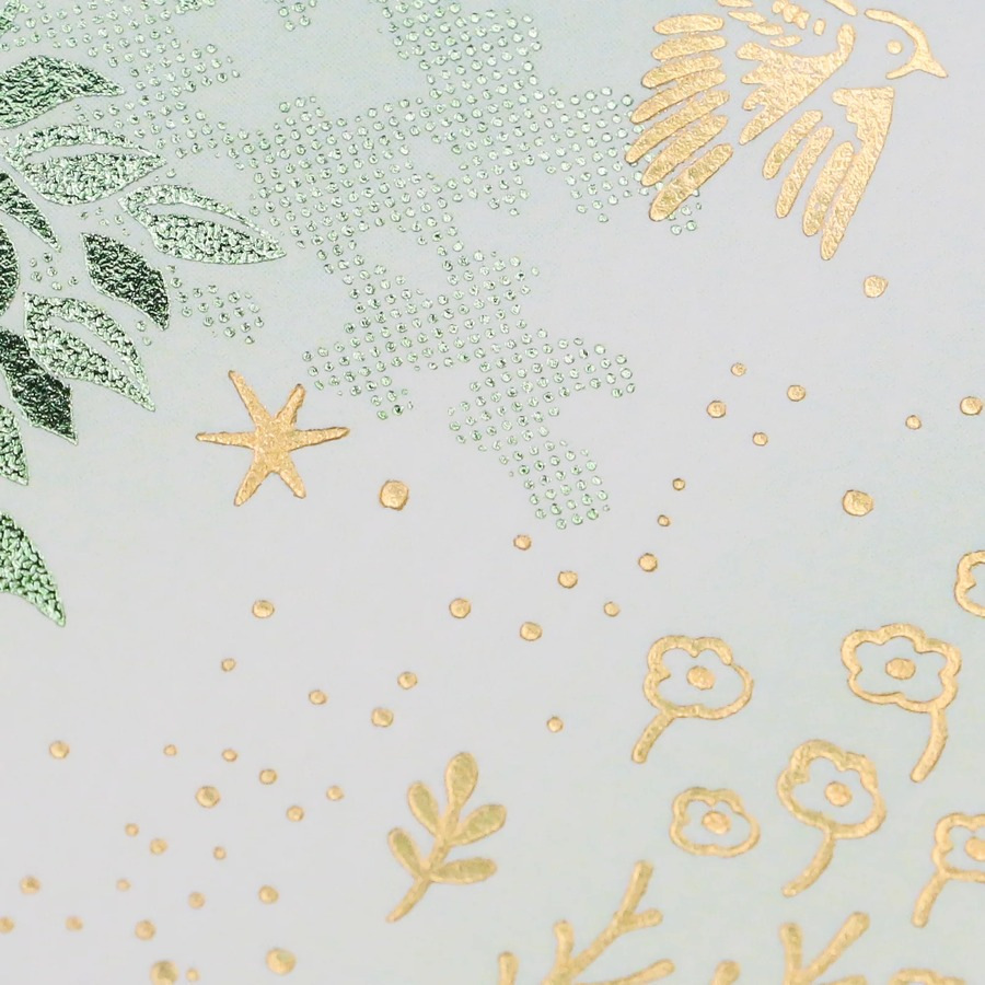 ROKKAKU 日本絕美燙金明信片 日常小確幸 Sunlit Leaves