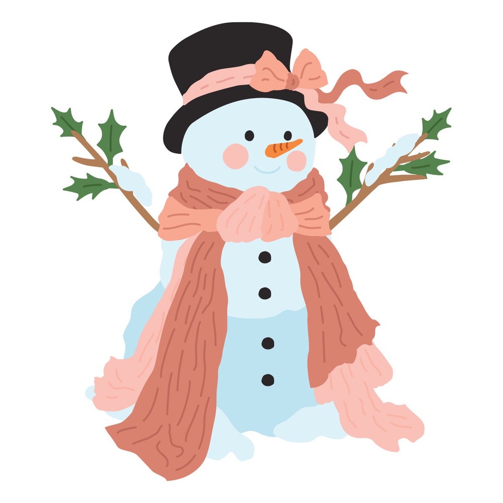 Spellbinders 粉嫩聖誕甜心雪人刀模組 Sweet Snowman