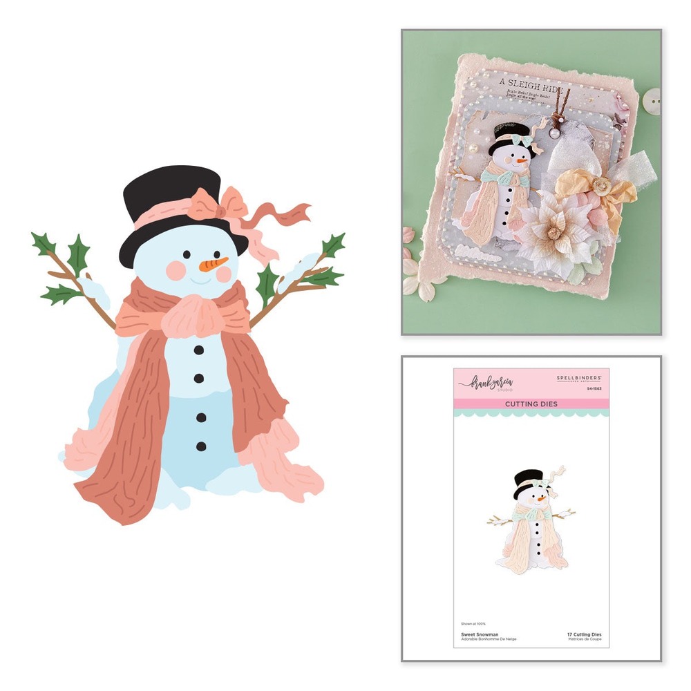 Spellbinders 粉嫩聖誕甜心雪人刀模組 Sweet Snowman