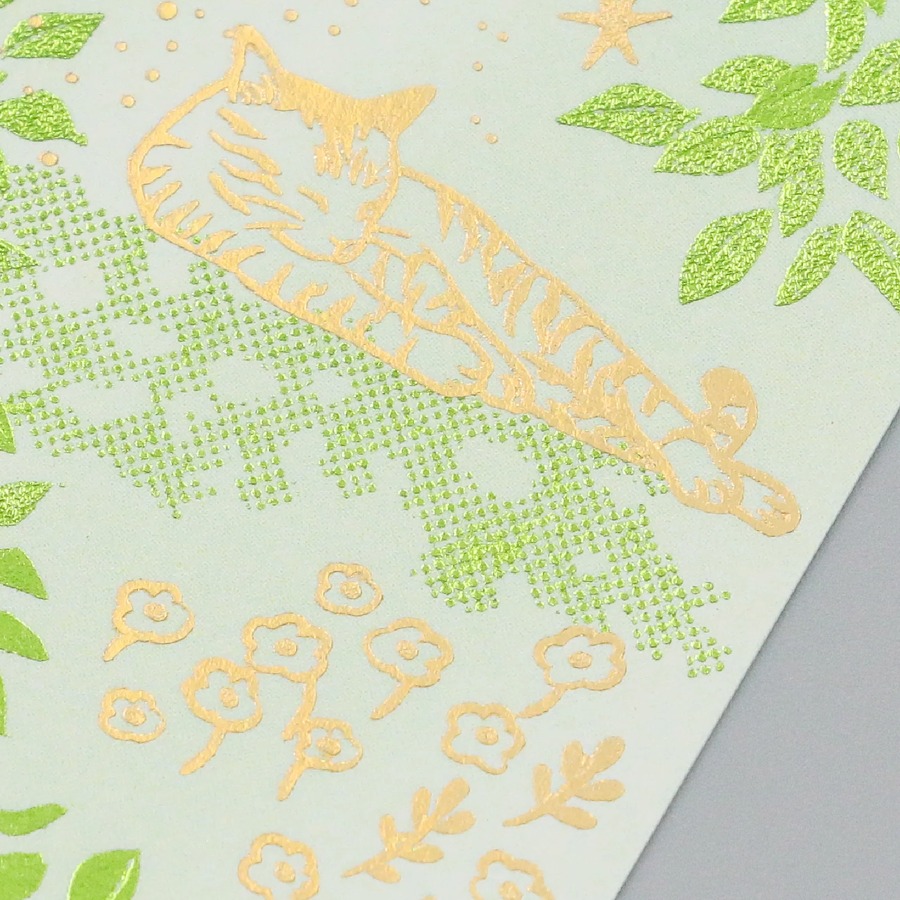 ROKKAKU 日本絕美燙金書籤 日常小確幸 Sunlit Leaves