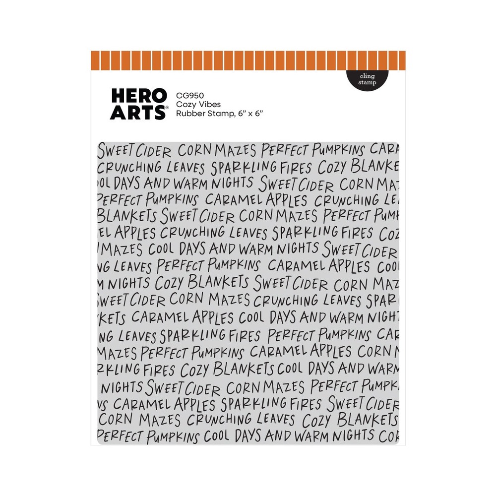 Hero Arts 秋日暖語背景印章 Cozy Vibes