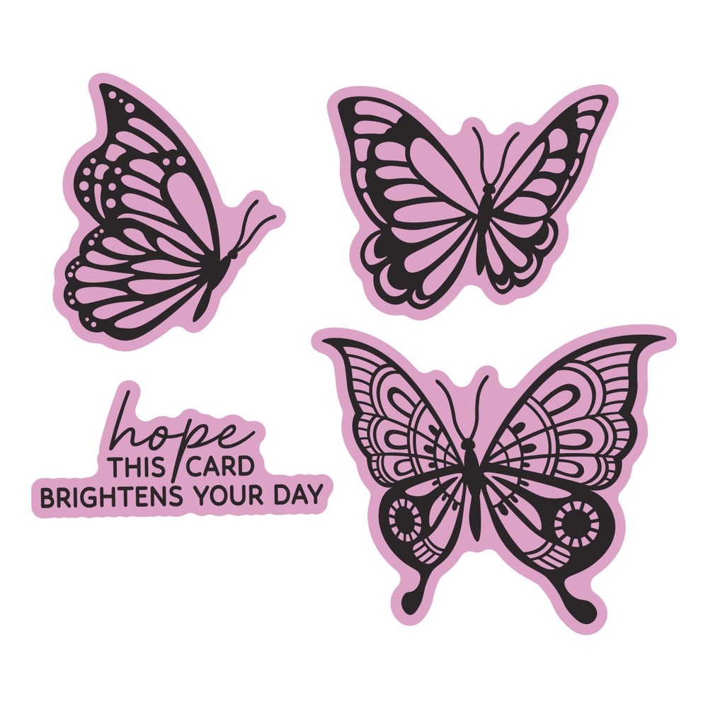 Spellbinders 繽紛蝴蝶活版印刷燙金刀模組 Bright Butterflies