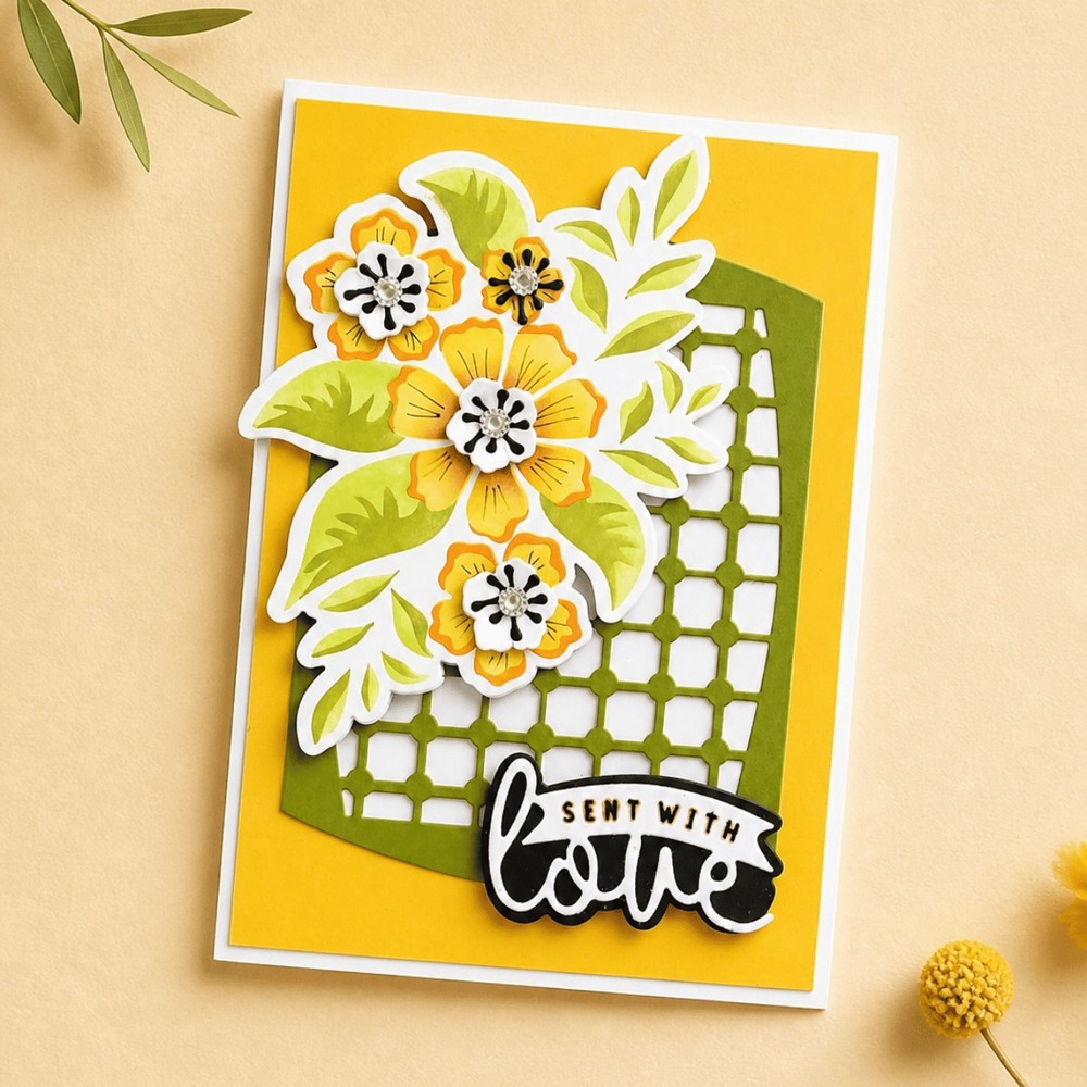 Lisa Horton Crafts 格紋花架刀模組 Perfect Posie Trellis