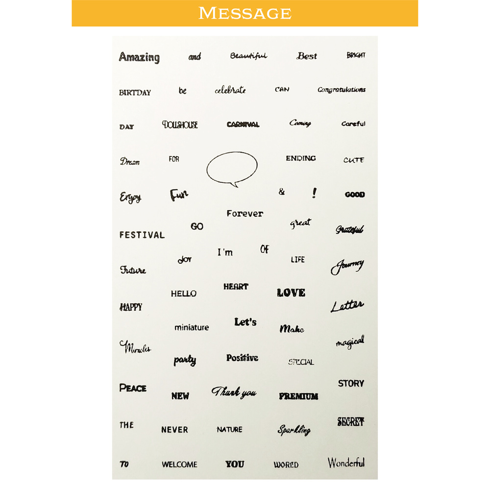 miniature 迷你水晶印章 英文字句 Message メッセージ
