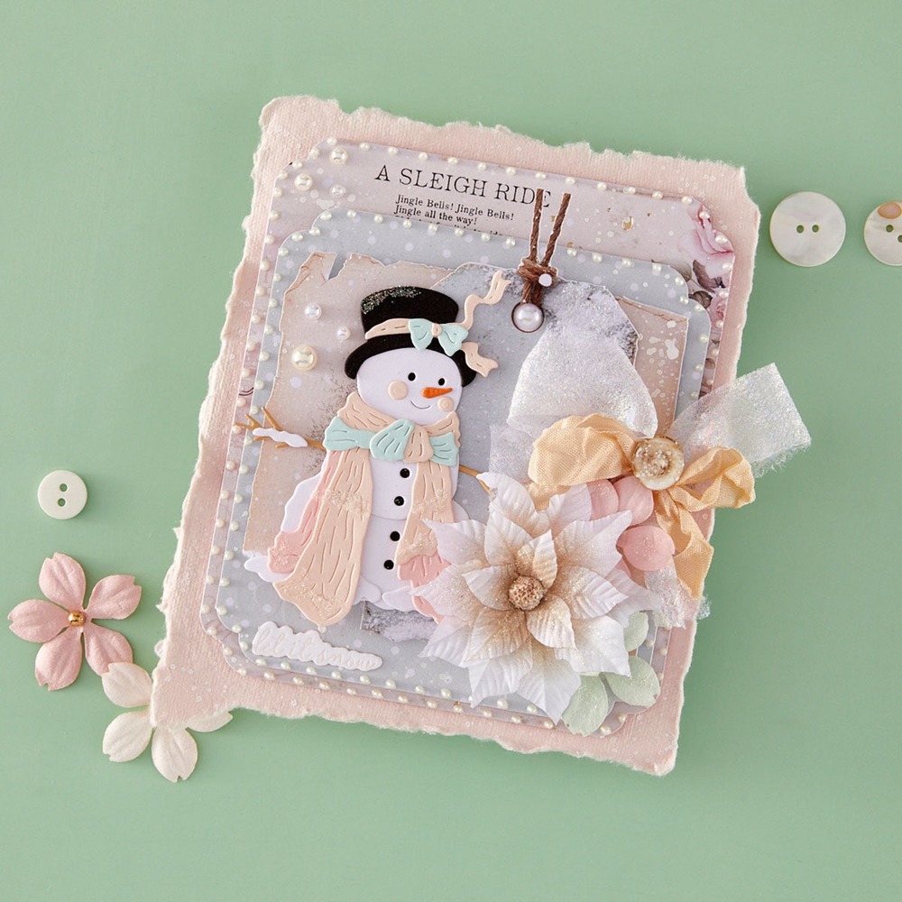 Spellbinders 粉嫩聖誕甜心雪人刀模組 Sweet Snowman