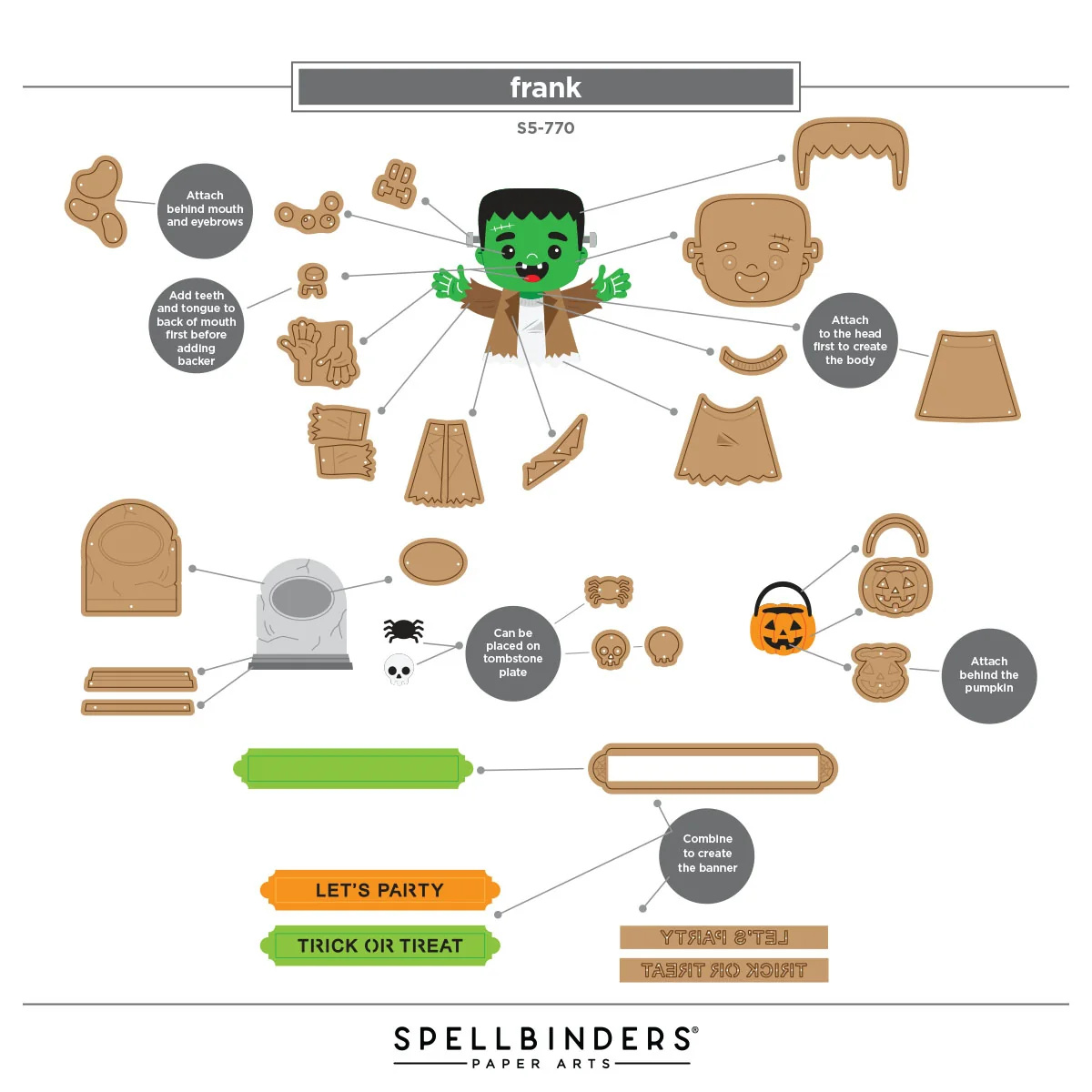 Spellbinders 科學怪人刀模組 Frank