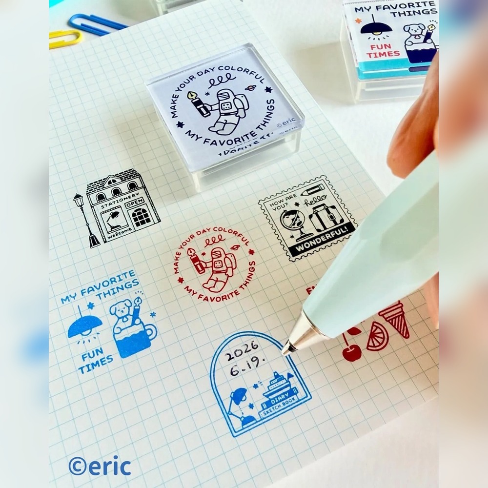 Sanby × Eric 隨身迷你浸透印章 DROP STAMP 全6款