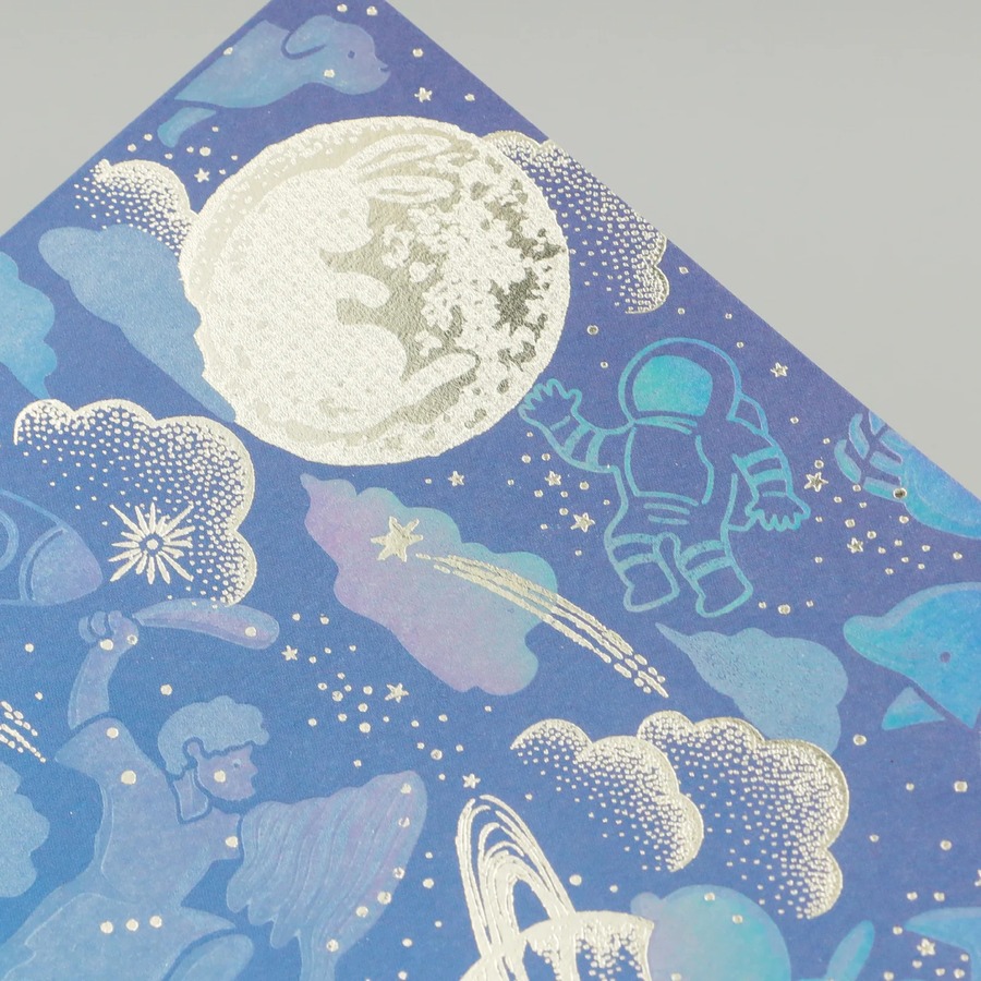 ROKKAKU 日本絕美燙金B6筆記本 日常小確幸 Night Sky