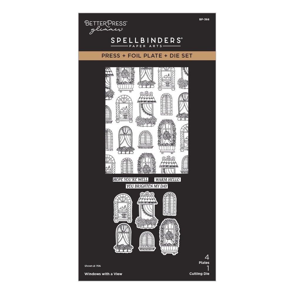 Spellbinders 窗景活版印刷燙金刀模組 Windows with a View