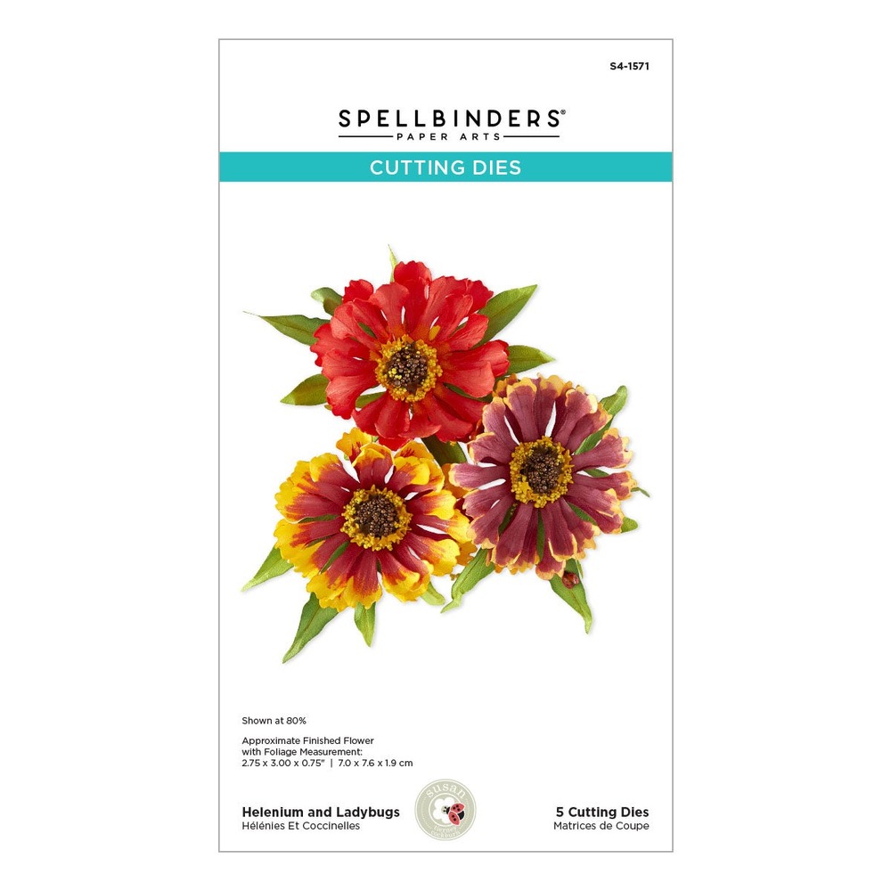 Spellbinders 堆心菊與瓢蟲立體花朵刀模組 Helenium and Ladybugs