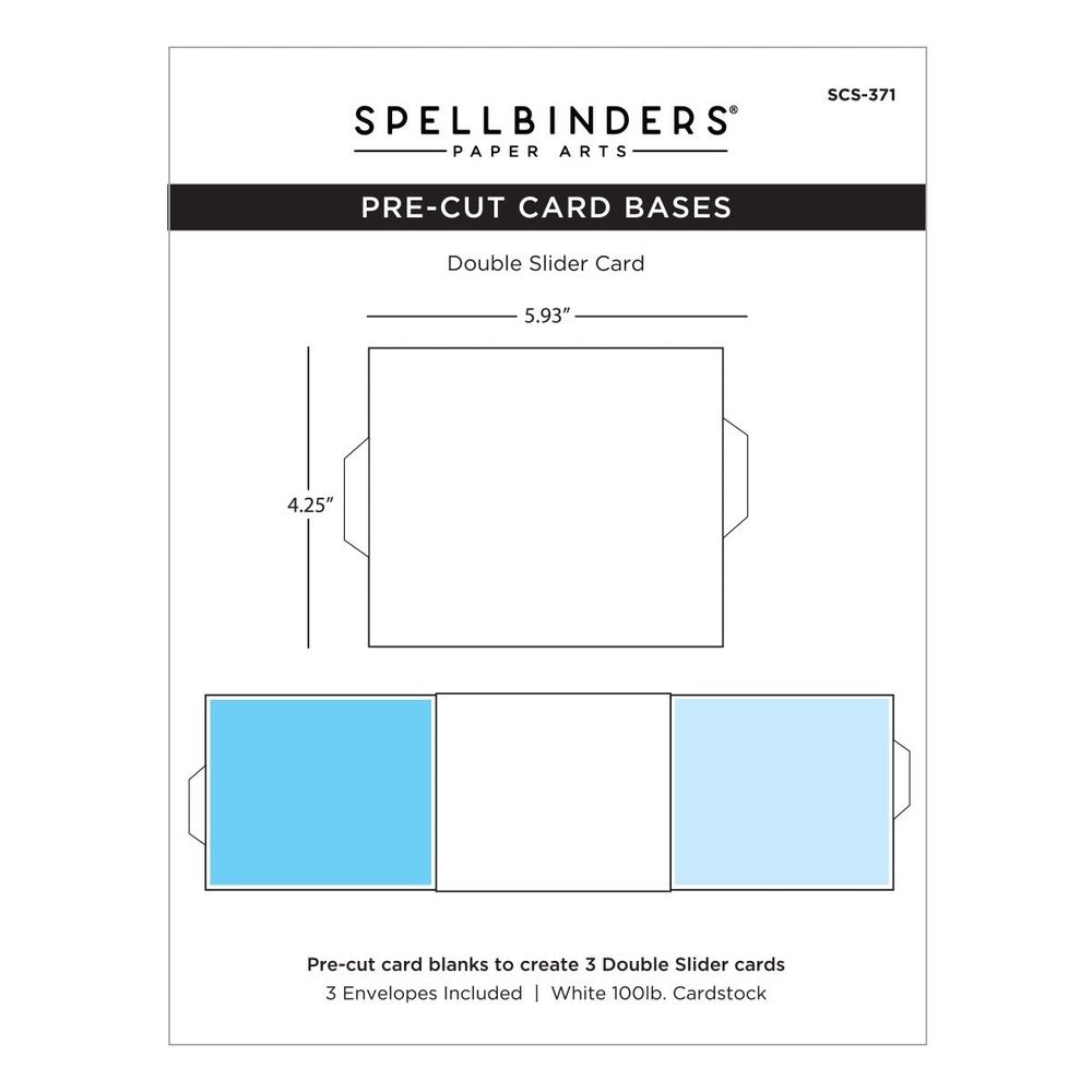 Spellbinders 雙向拉動互動卡底卡 Double Slider Card Blanks