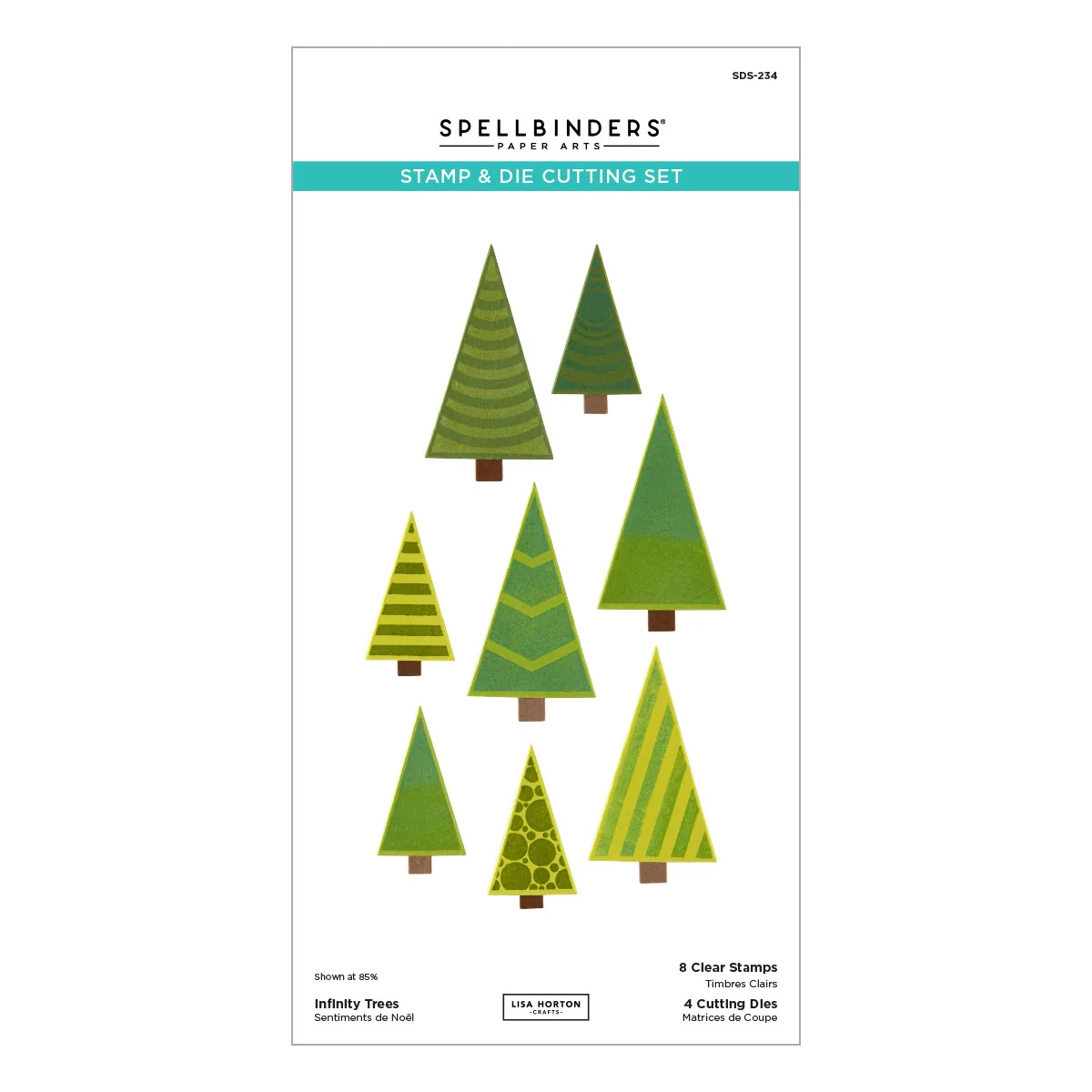 Spellbinders 幾何聖誕樹印章刀模組 Infinity Trees