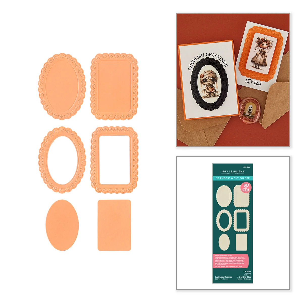 Spellbinders 扇貝邊框浮雕版刀模組 Scalloped Frames