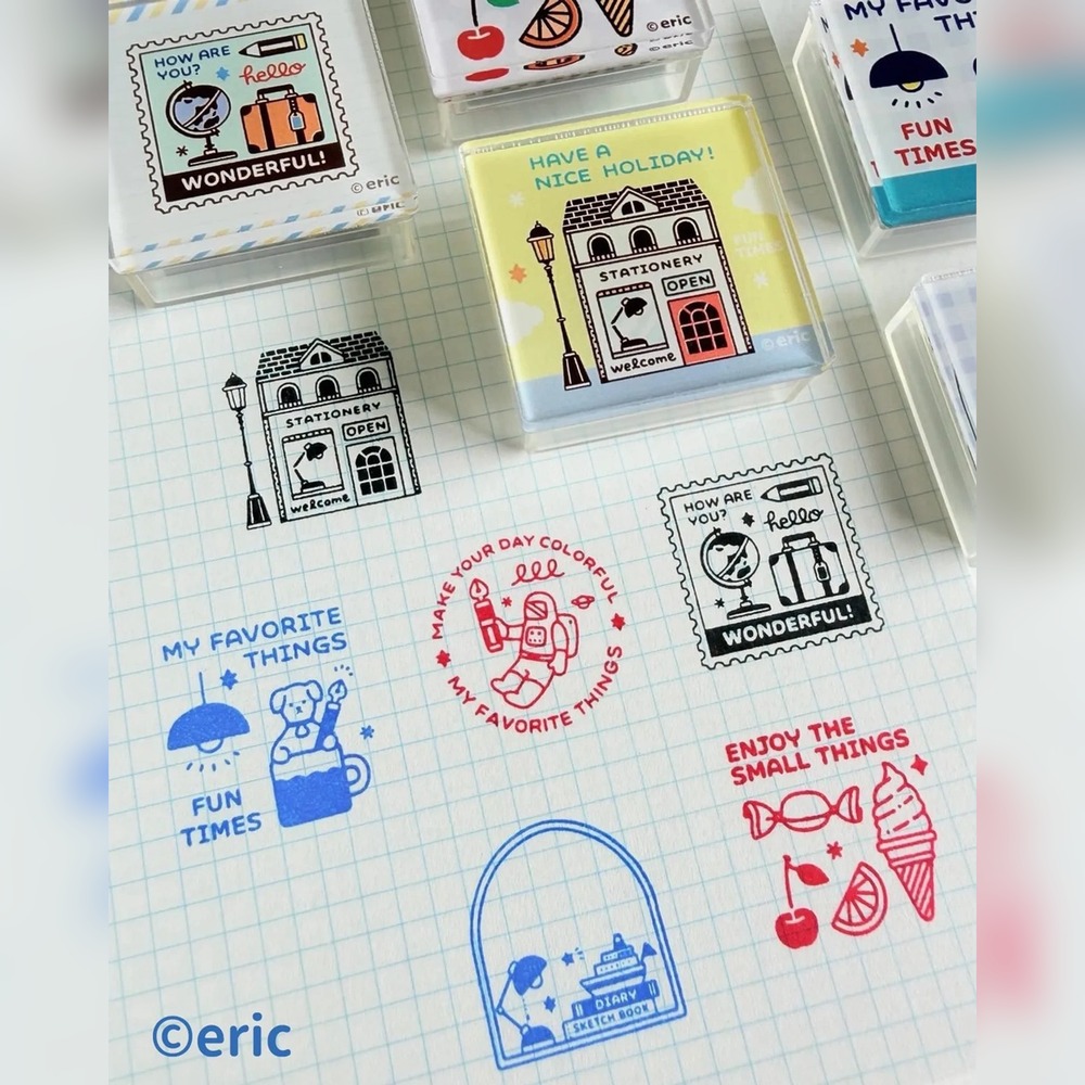 Sanby × Eric 隨身迷你浸透印章 DROP STAMP 全6款