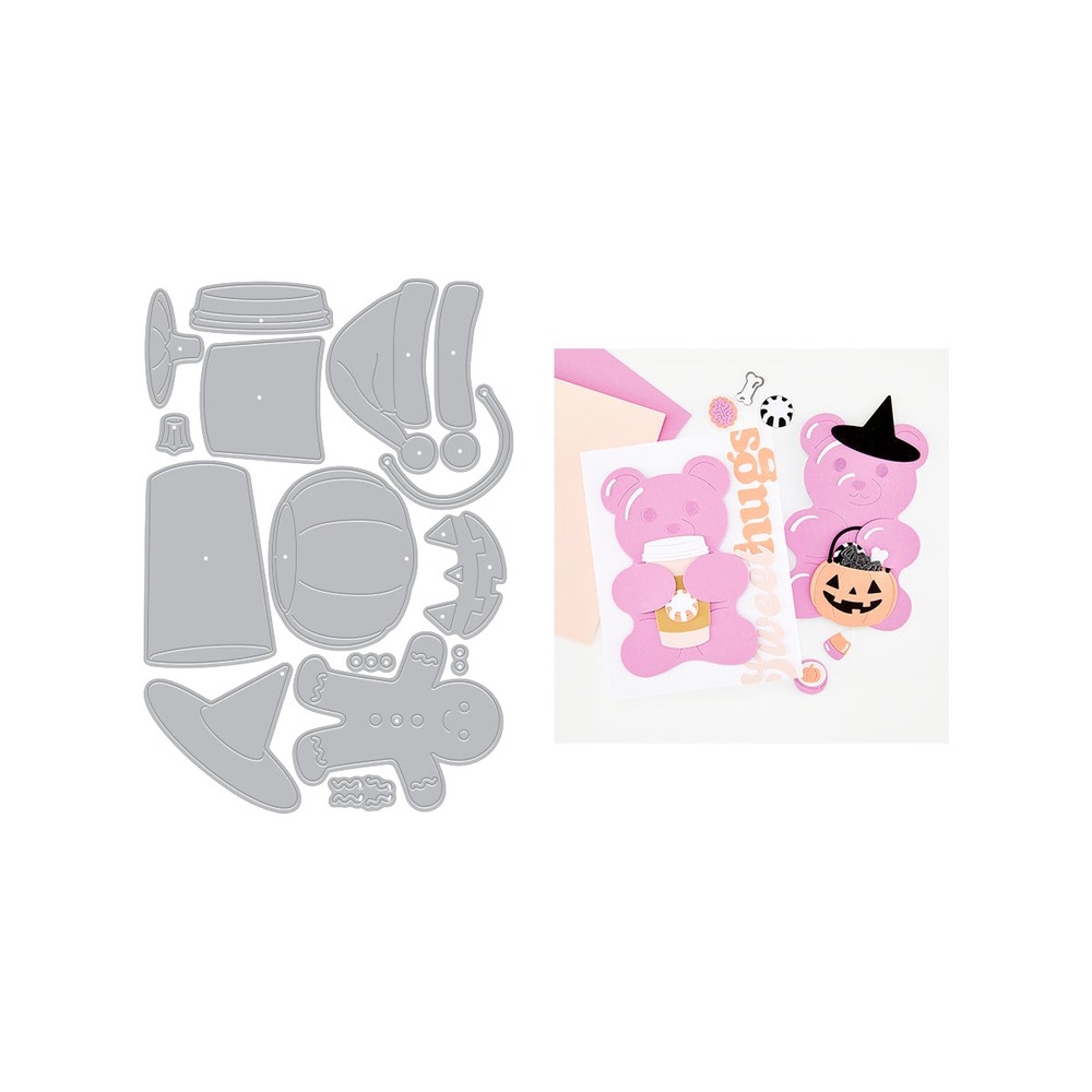 Hero Arts 抱抱熊節慶配件刀模組 Bear Hugs Holiday