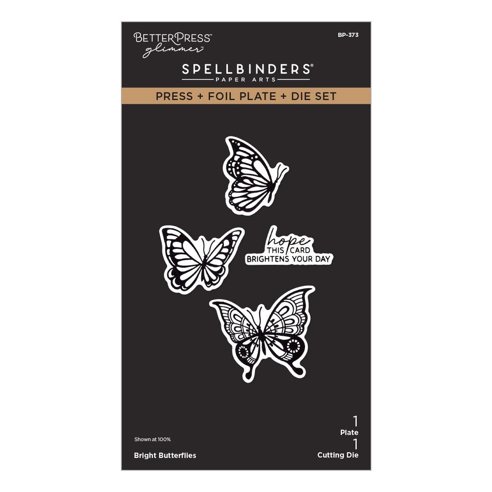 Spellbinders 繽紛蝴蝶活版印刷燙金刀模組 Bright Butterflies