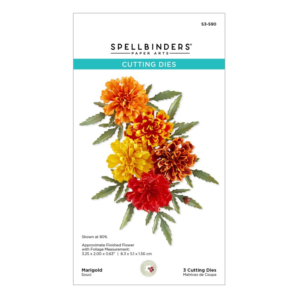 Spellbinders 萬壽菊立體花朵刀模組 Marigold