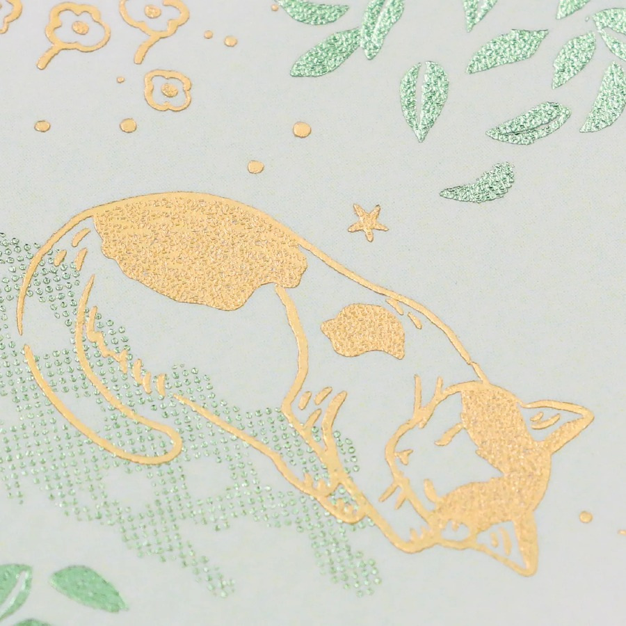 ROKKAKU 日本絕美燙金明信片 日常小確幸 Sunlit Leaves