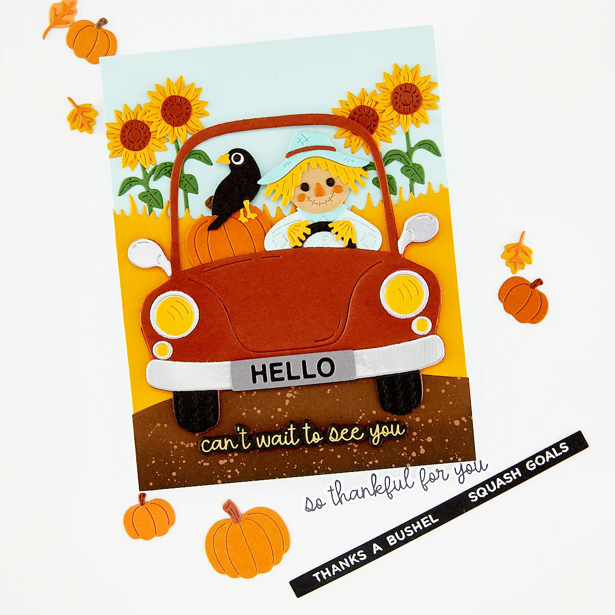 Hero Arts 小汽車秋日配件刀模組 Beep Beep Leaf Peeper