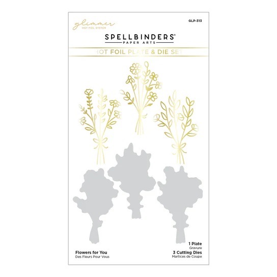 Spellbinders 為你送花燙金版和刀模組合 Flowers for You Glimmer Hot Foil Plate & Die Set