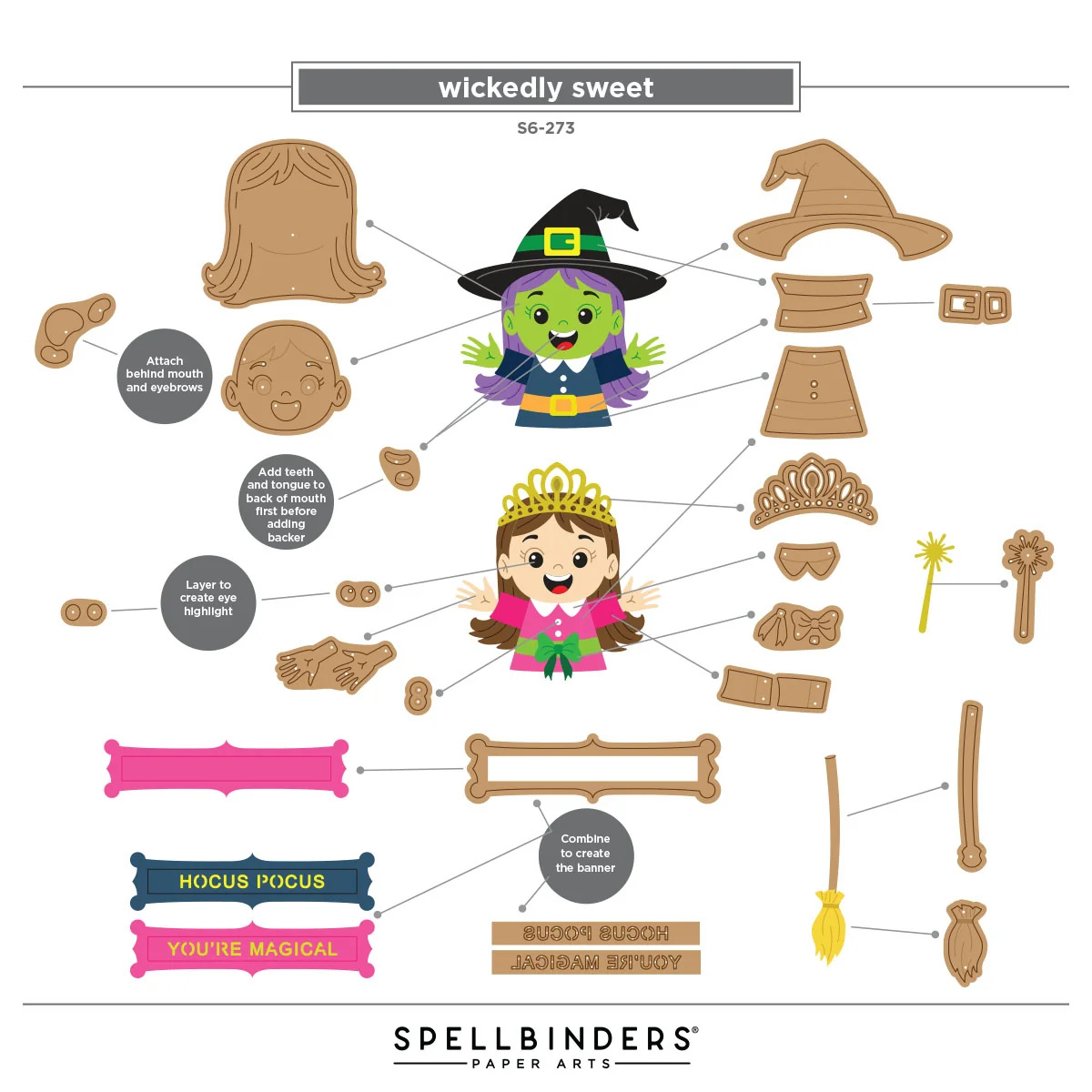 Spellbinders 小女巫與公主刀模組 Wickedly Sweet