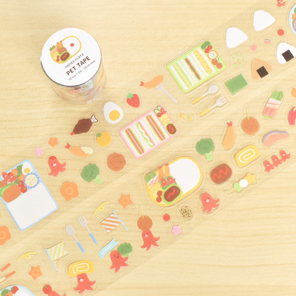 PAPIER PLATZ PET膠帶 便當・小熊咖啡