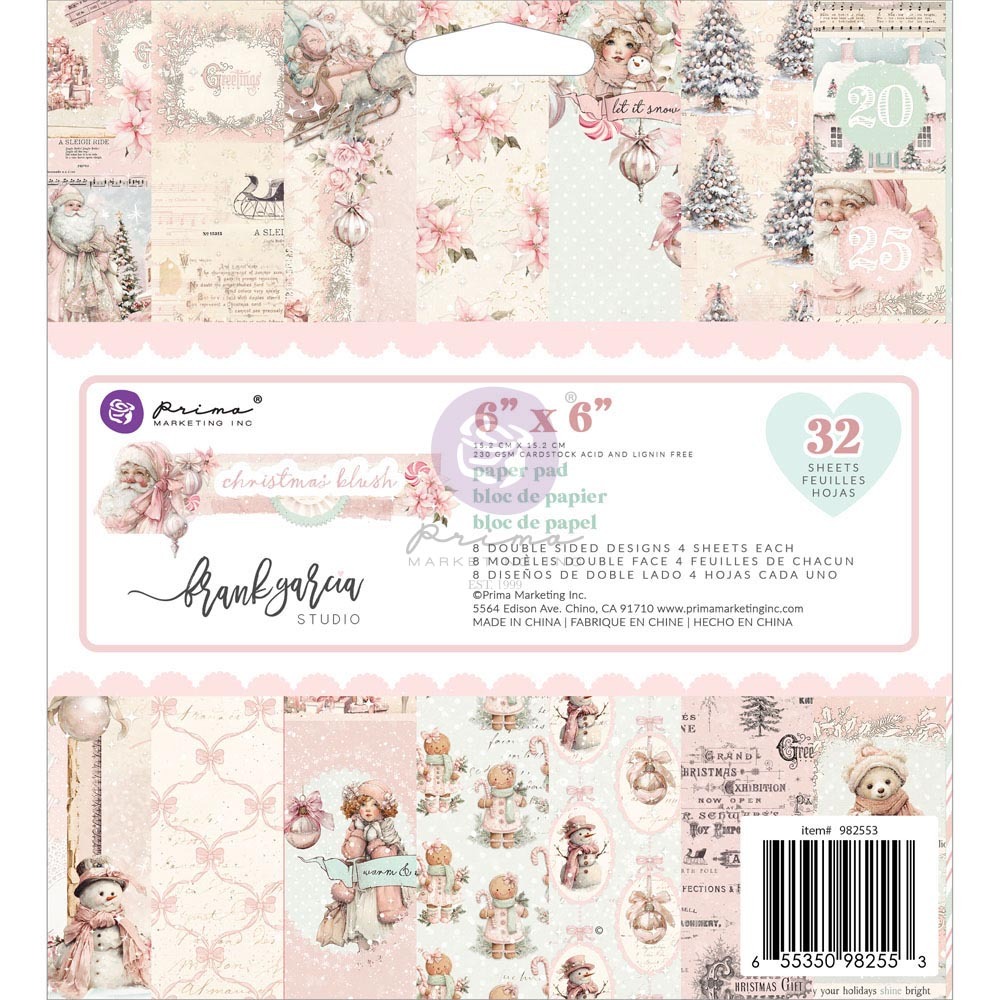 Prima 粉嫩聖誕 6x6 吋雙面襯紙本 Christmas Blush