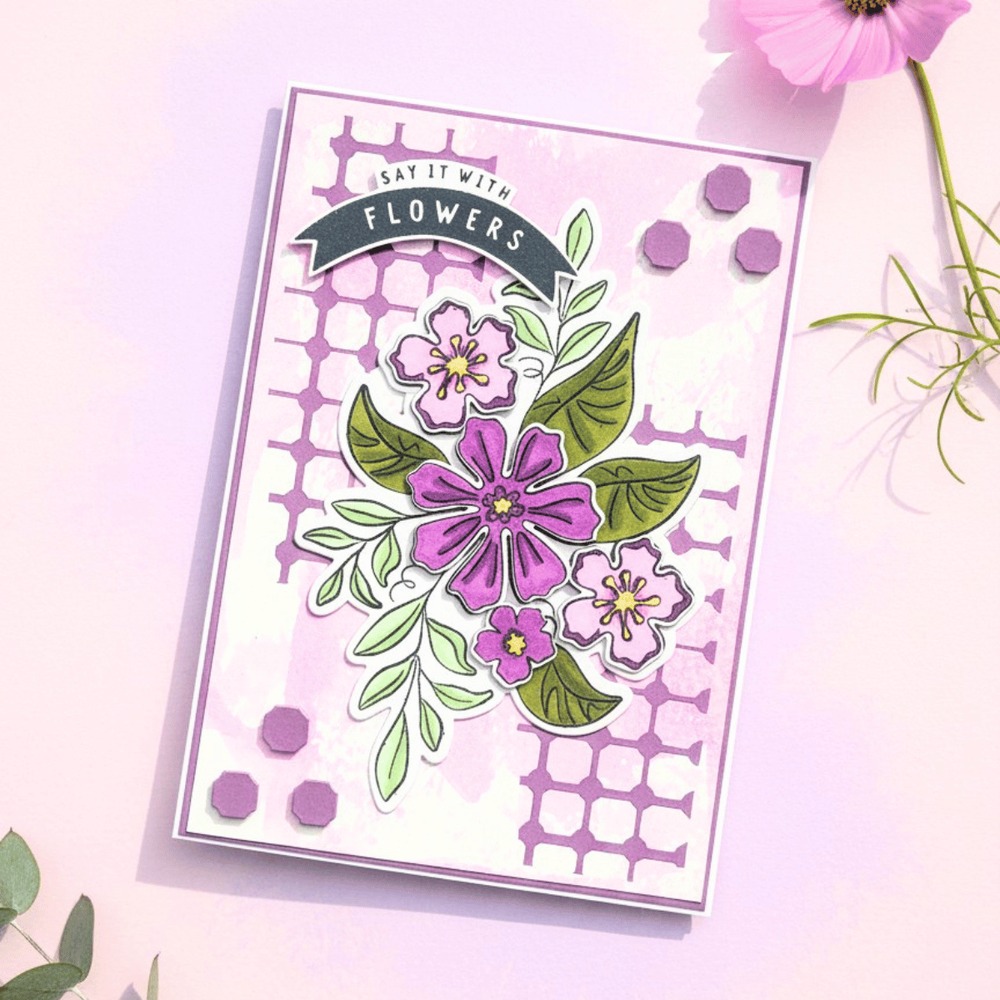 Lisa Horton Crafts 格紋花架刀模組 Perfect Posie Trellis