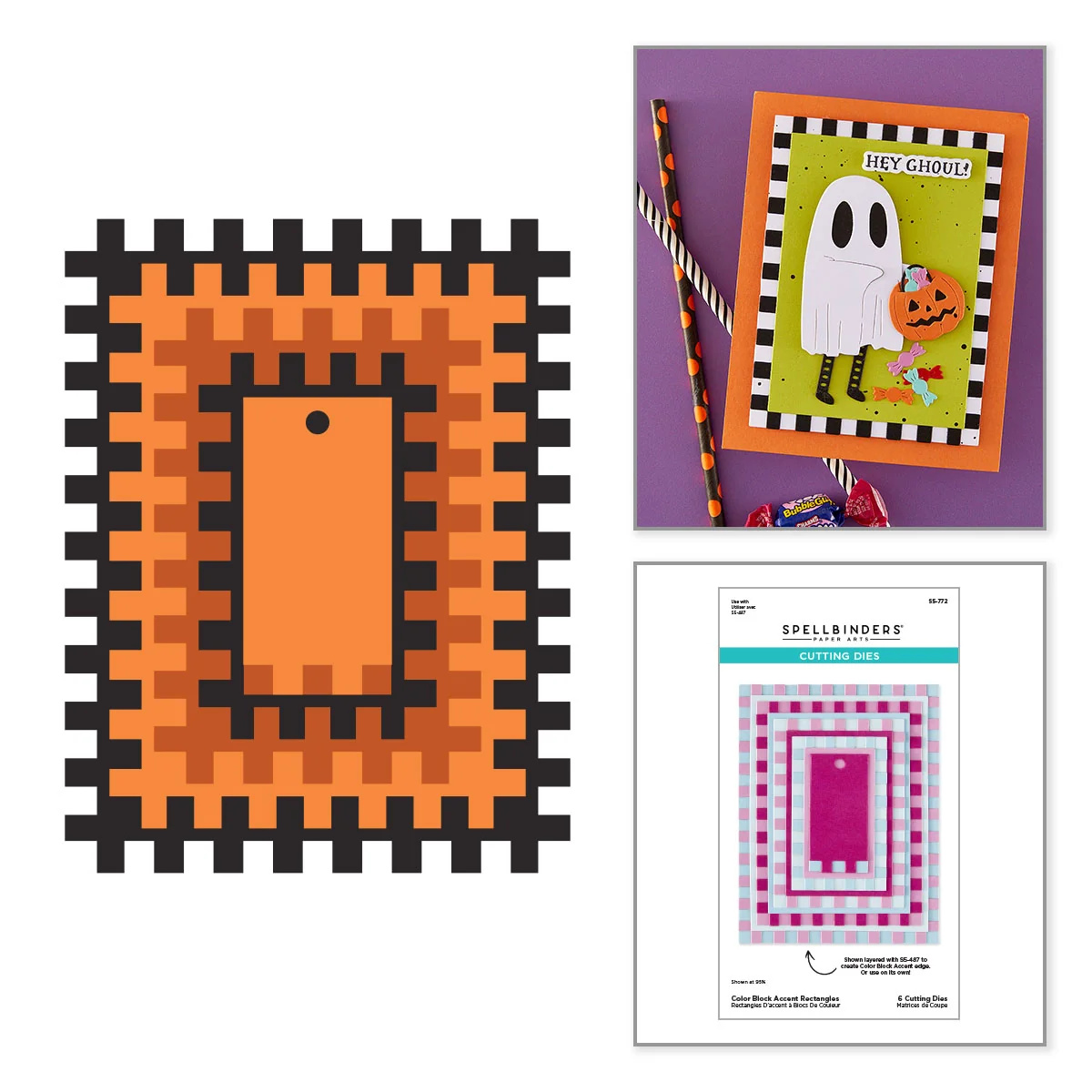 Spellbinders 色塊矩形框刀模組 Color Block Rectangles