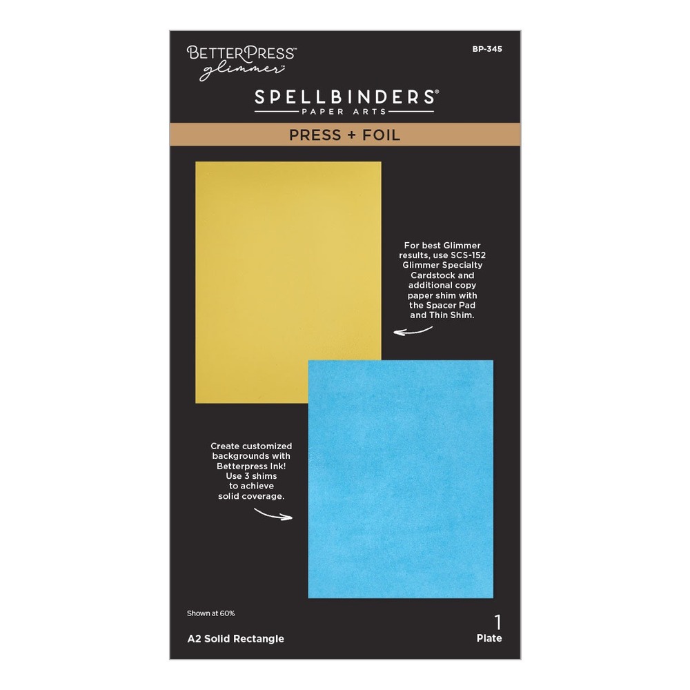 Spellbinders 實心矩形活版印刷燙金版 A2 Solid Rectangle