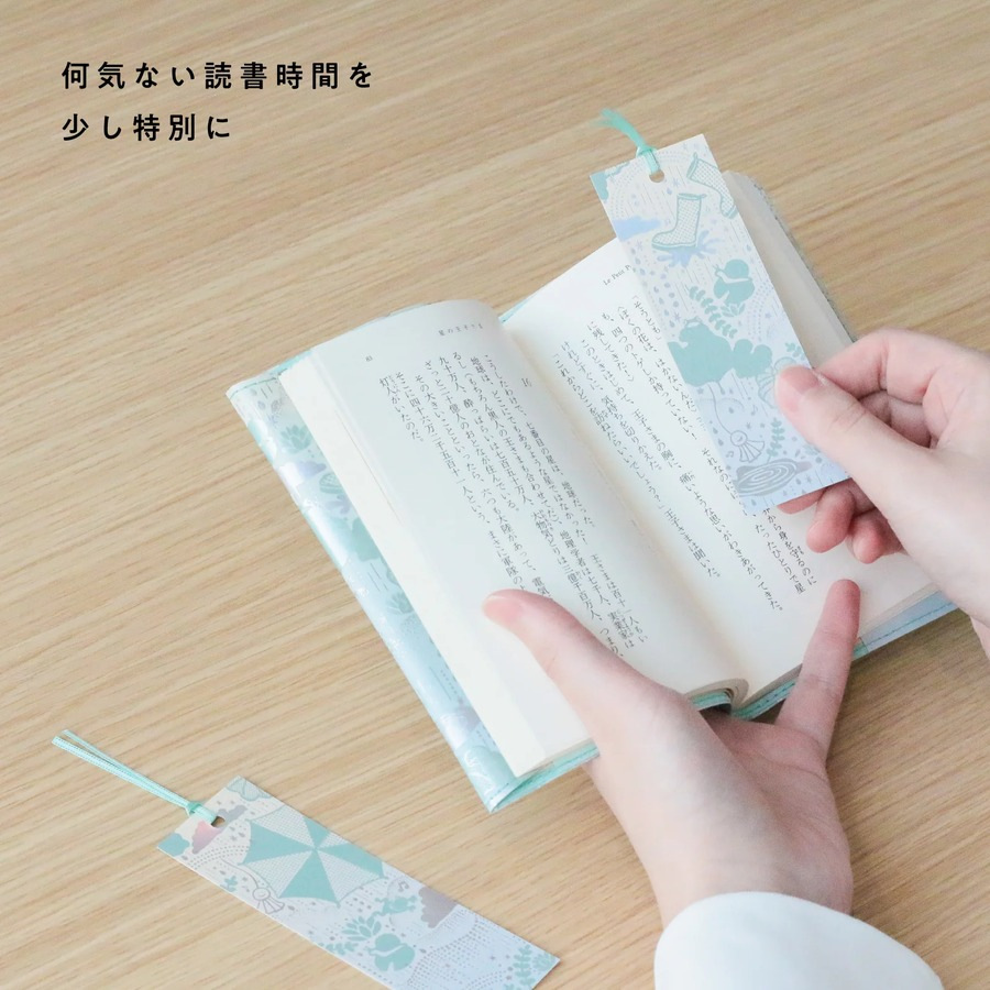ROKKAKU 日本絕美燙金書籤 日常小確幸 Rainy Day