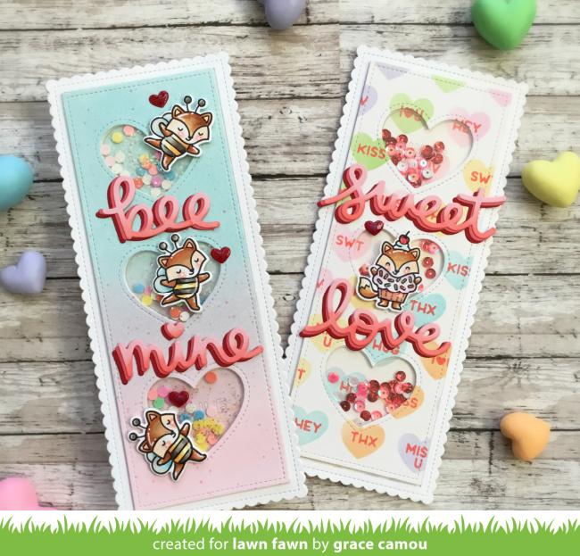 Lawn Fawn - Stencils - Conversation Heart