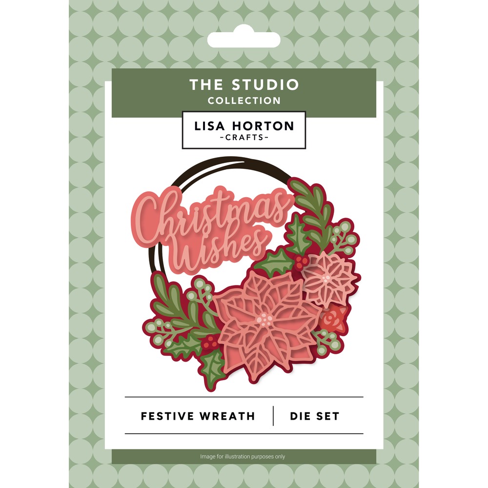 Lisa Horton Crafts 聖誕花圈刀模組 Festive Wreath