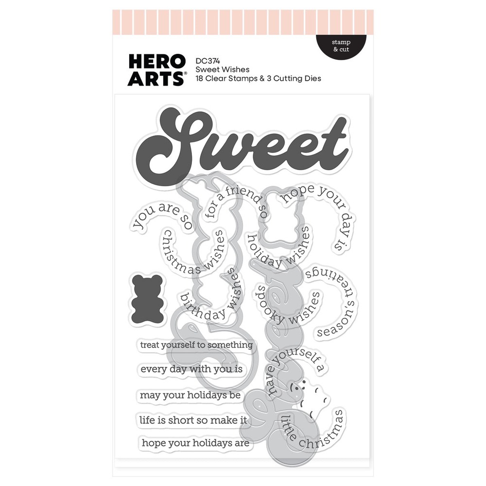 Hero Arts 甜蜜祝福印章刀模組 Sweet Wishes