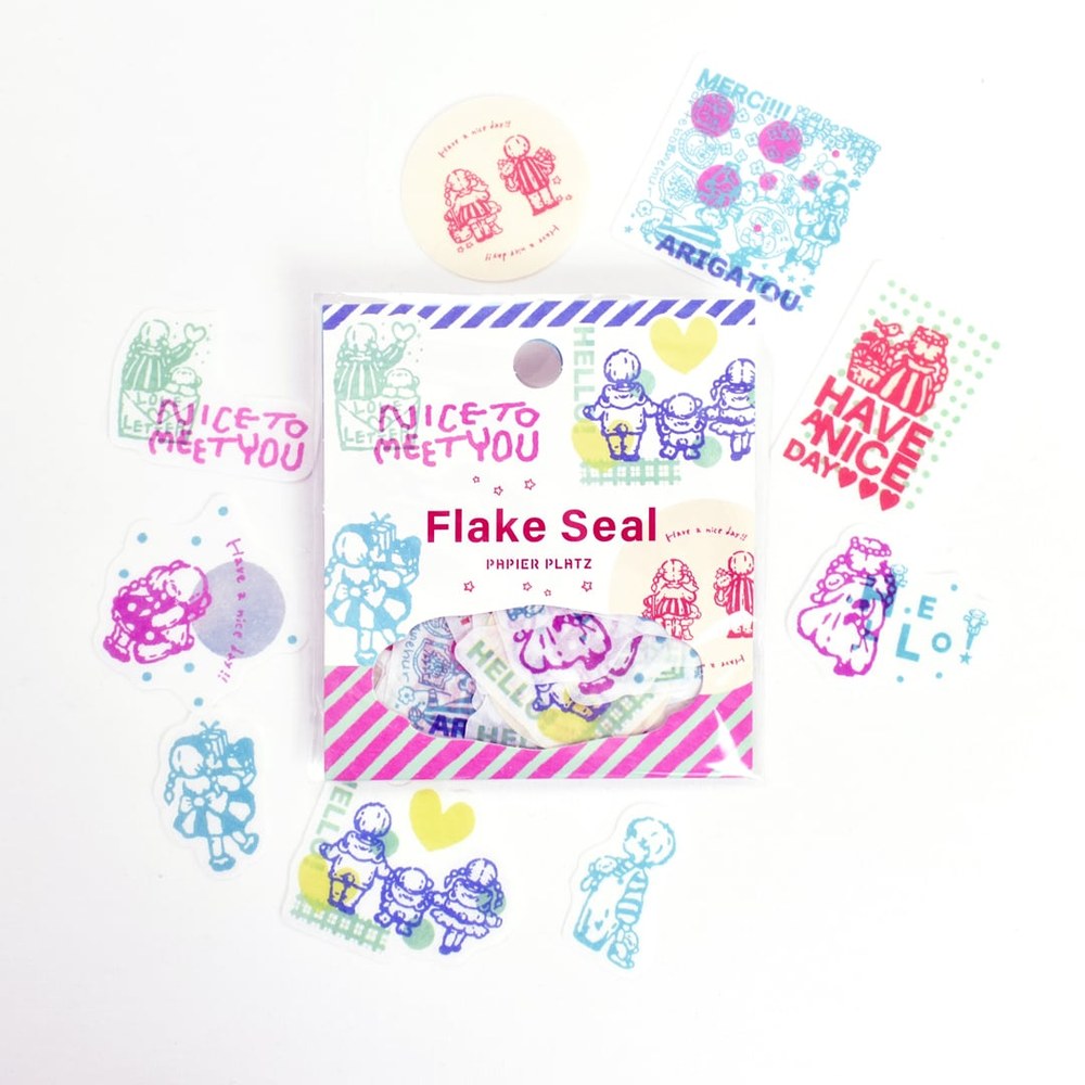 PAPIER PLATZ PEPIN塊狀貼紙 HELLO,BEAR!・HAVE A NICE DAY!